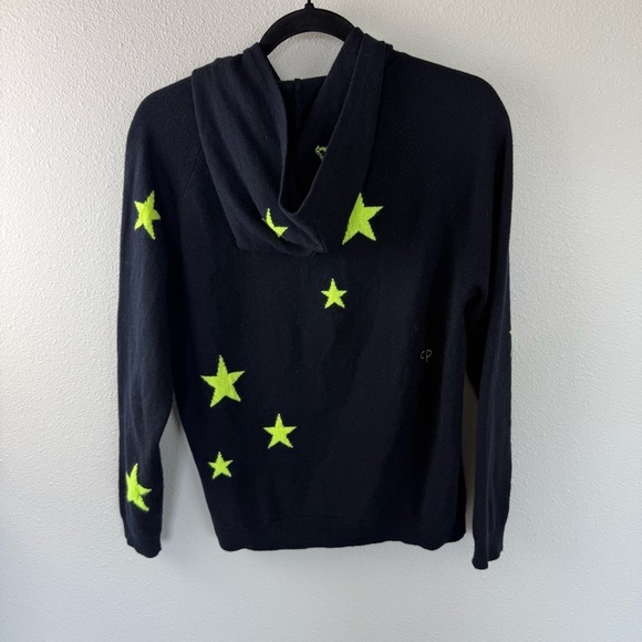 Chinti & Parker Star-Print Knitted Hoodie Jacket Black/Yellow Casual Women’s S - Picture 9 of 13